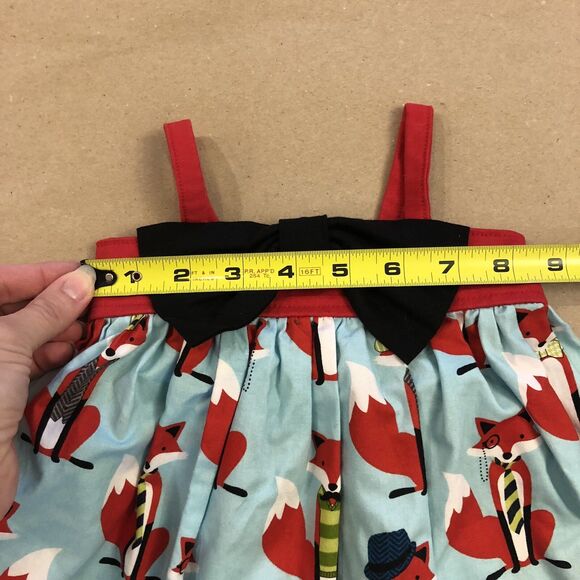 Size 18 Months Handmade Fox Dress With Removeable Box! - Picture 7 of 9